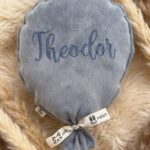 Velvet ballon met naam en speeldoosje